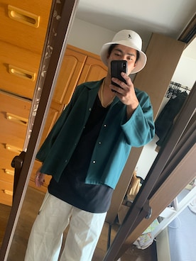 「STUDIOUS（ステュディオス）のアイテム（ブルゾン）」を使った、Masatoさん（メンズ・170cm）の夏コーディネート