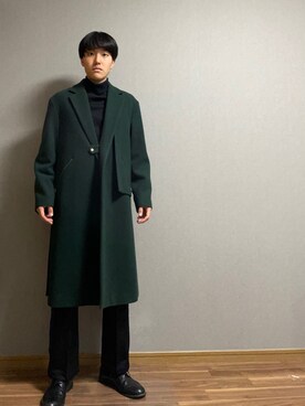 チェスターコート グリーン系 を使ったメンズ人気ファッションコーディネート Wear