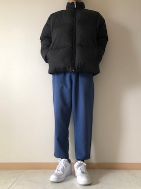 「remer（リメール）のアイテム（ダウンジャケット/コート）」を使った、ユウさん（メンズ・172cm）の春コーディネート