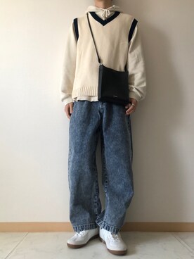 「SILVER BULLET（シルバーバレット）のアイテム（パンツ）」を使った、ユウさん（メンズ・172cm）の春コーディネート