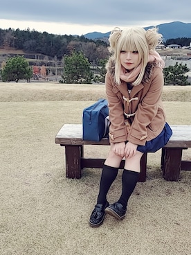 「earth music&ecology（アースミュージックアンドエコロジー）のアイテム（ダッフルコート）」を使った、ゆきさん（レディース・154cm）の冬コーディネート