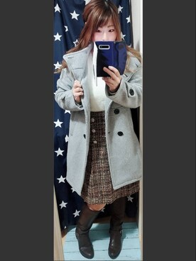 「axes femme（アクシーズファム）のアイテム（ニット/セーター）」を使った、ゆきさん（レディース・154cm）の春コーディネート