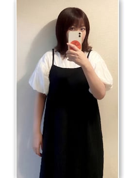 「秋トレンド2021」｜「アイテム（PC・スマホグッズ/家電）」を使った、+K*さん（レディース・153cm）の秋コーディネート