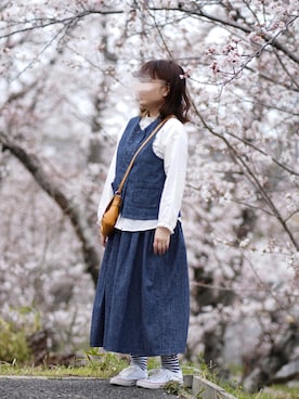 「MIKI HOUSE（ミキハウス）のアイテム（レッグウェア）」を使った、+K*さん（レディース・153cm）の春コーディネート