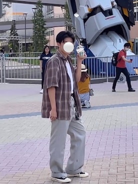 「今日のコーデ」｜「アイテム（パンツ、シルバー系）」を使った、Tさん（メンズ・168cm）の夏コーディネート