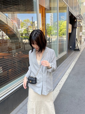 「SHENERY（シーナリー）のアイテム（ジャケット/アウター、グレー系）」を使った、a i k aさん（レディース・167cm）の春コーディネート