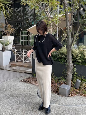 「UNIQLO（ユニクロ）のアイテム（ブーツ、ブラック系）」を使った、a i k aさん（レディース・167cm）の冬コーディネート