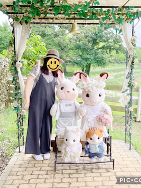 「andme（アンドミー）のアイテム（オールインワン・サロペット）」を使った、Maicham♥︎︎∗︎*ﾟさん（レディース・163cm）の夏コーディネート