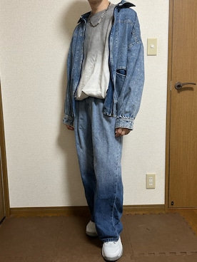 「アイテム（デニムジャケット）」を使った、たけちゃんさん（メンズ・167cm・30代）の秋コーディネート