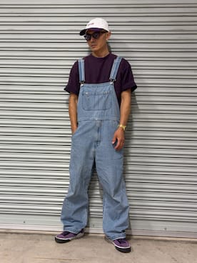 「VANS（バンズ）のアイテム（スニーカー、パープル系）」を使った、いささん（メンズ・170cm）の秋コーディネート