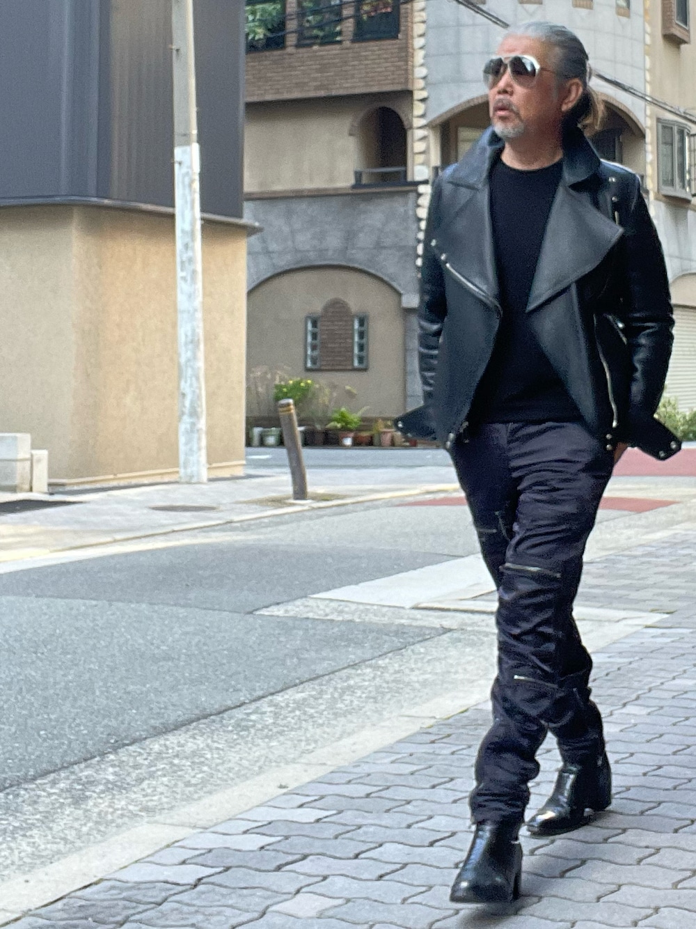 Dior hommeのライダースジャケットを使った人気ファッション