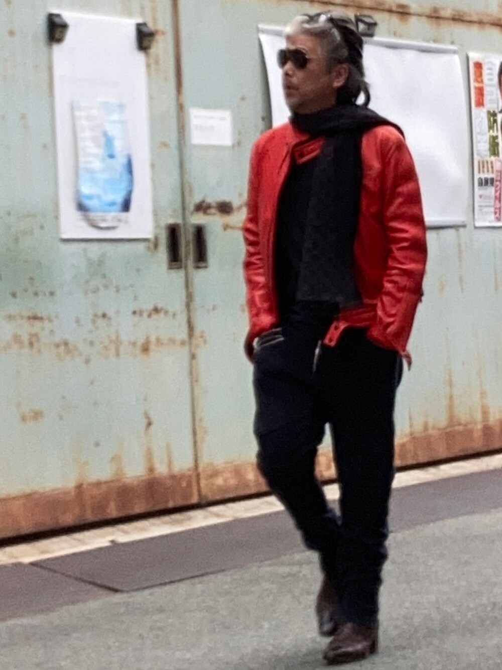 Yves Saint Laurent rive gaucheのライダースジャケットを使った