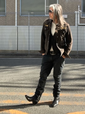 「アイテム（ミリタリージャケット）」を使った、YKさん（メンズ・175cm）の冬コーディネート