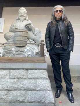 「アイテム（スラックス）」を使った、YKさん（メンズ・175cm）の秋コーディネート