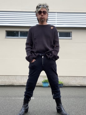 「DOLCE&GABBANA（ドルチェアンドガッバーナ）のアイテム（ニット/セーター）」を使った、YKさん（メンズ・175cm）の秋コーディネート