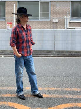「アイテム（帽子）」を使った、YKさん（メンズ・175cm）の秋コーディネート