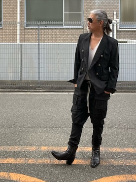 「アイテム（テーラードジャケット）」を使った、YKさん（メンズ・175cm・50代）の秋コーディネート