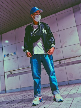 「NEW ERA（ニューエラ）のアイテム（ジャケット/アウター）」を使った、kouji さん（メンズ・166cm）の秋コーディネート