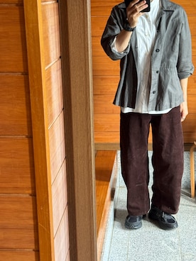 「MARGARET HOWELL（マーガレットハウエル）のアイテム」を使った、J1869さん（メンズ・164cm）の秋コーディネート