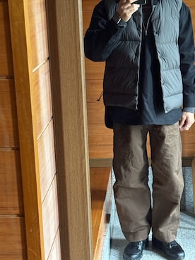 「アイテム（ダウンベスト）」を使った、J1869さん（メンズ・164cm）の秋コーディネート