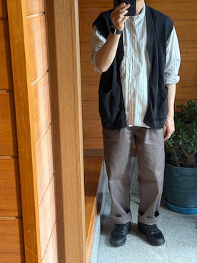 「MARGARET HOWELL（マーガレットハウエル）のアイテム」を使った、J1869さん（メンズ・164cm）の春コーディネート