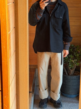 「アイテム（トップス）」を使った、J1869さん（メンズ・164cm）の秋コーディネート