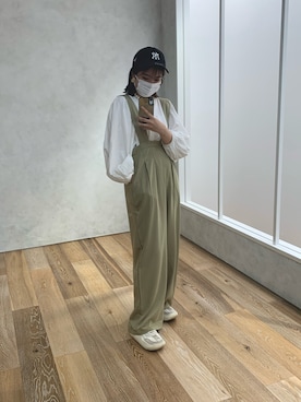「select MOCA（セレクトモカ）のアイテム（オールインワン・サロペット）」を使った、ボブちゃんさん（レディース・159cm）の夏コーディネート