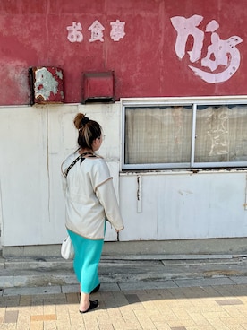 「BAYFLOW（ベイフロー）のアイテム」を使った、光恵さん（レディース・169cm）の春コーディネート