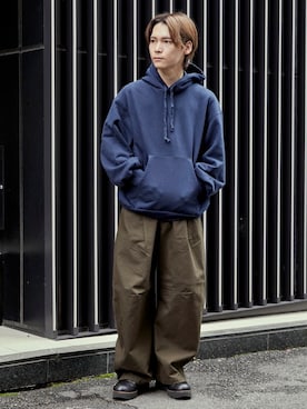 「PUBLIC TOKYO（パブリックトウキョウ）のアイテム（スウェット）」を使った、Tsubasa Abeさん（メンズ・171cm）の秋コーディネート
