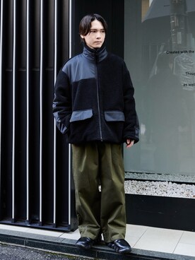 「PUBLIC TOKYO（パブリックトウキョウ）のアイテム（ブルゾン）」を使った、Tsubasa Abeさん（メンズ・171cm）の冬コーディネート