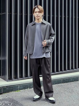 「PUBLIC TOKYO（パブリックトウキョウ）のアイテム（ブルゾン）」を使った、Tsubasa Abeさん（メンズ・171cm）の秋コーディネート