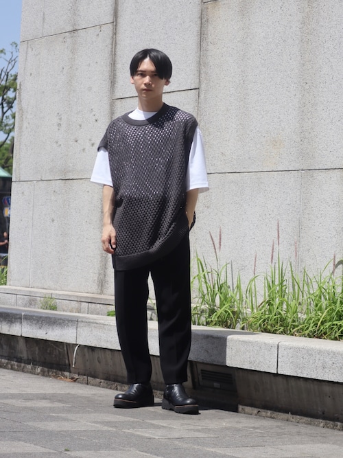 柿渋染め家紋幟旗 大漁旗リメイクフードベストスーツ