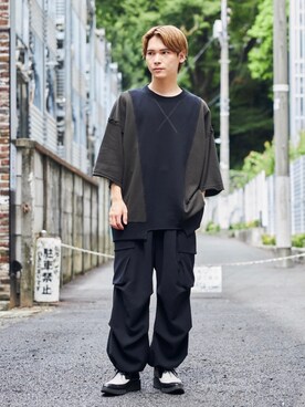 Tsubasa Abeさん（メンズ・171cm）の夏コーディネート