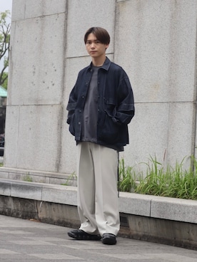 「PUBLIC TOKYO（パブリックトウキョウ）のアイテム（ブルゾン）」を使った、Tsubasa Abeさん（メンズ・171cm）の春コーディネート
