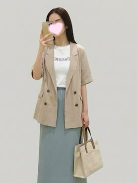 「Honeys（ハニーズ）のアイテム」を使った、なすび153さん（レディース・153cm）の夏コーディネート