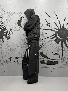 「アイテム（ダウンベスト）」を使った、蓮さん（メンズ・183cm）の秋コーディネート