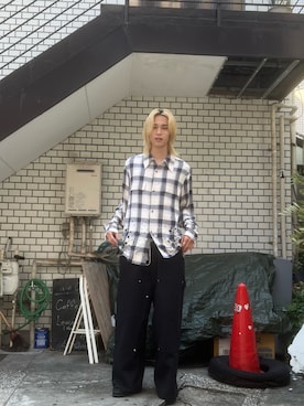 「アイテム（スウェットパンツ）」を使った、蓮さん（メンズ・183cm）の夏コーディネート