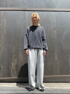 DANKE SCHON◆ニット・セーター(厚手)/--/ウール/GRY/無地/UNS24020-ODS ニット セーター ロング[品番：HHHW0004461]｜HUG.U（ハグユー