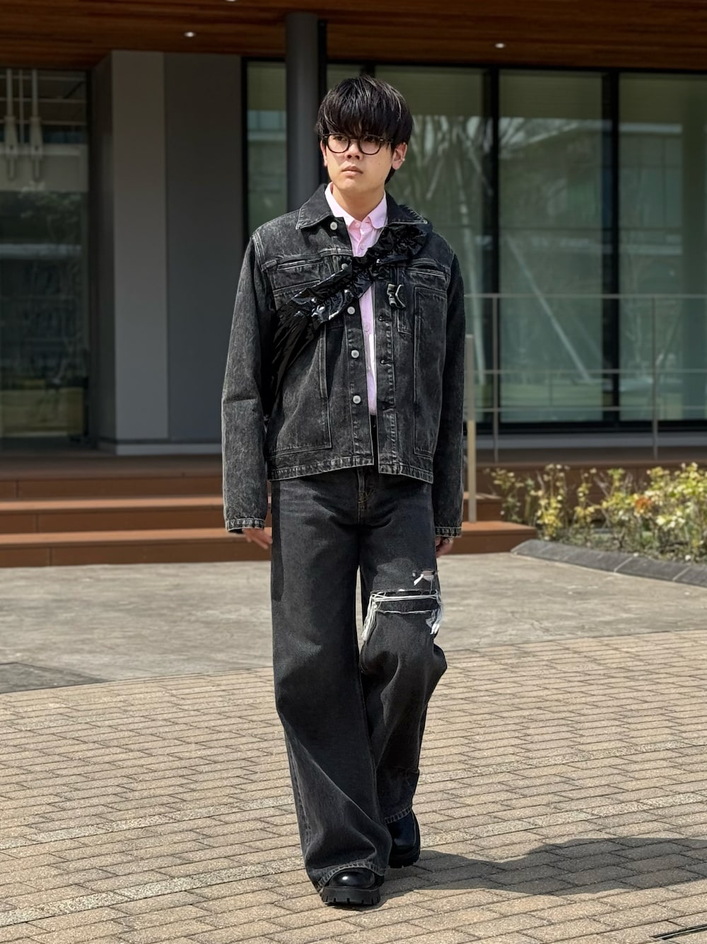 ZARA MAN 総柄 デニム調 サマー セットアップ ZARA MAN 総柄 デニム調 サマー セットアップ