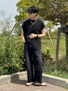 「SHINYAKOZUKA（シンヤコヅカ）のアイテム（トップス）」を使った、takumi さん（メンズ・177cm）の春コーディネート