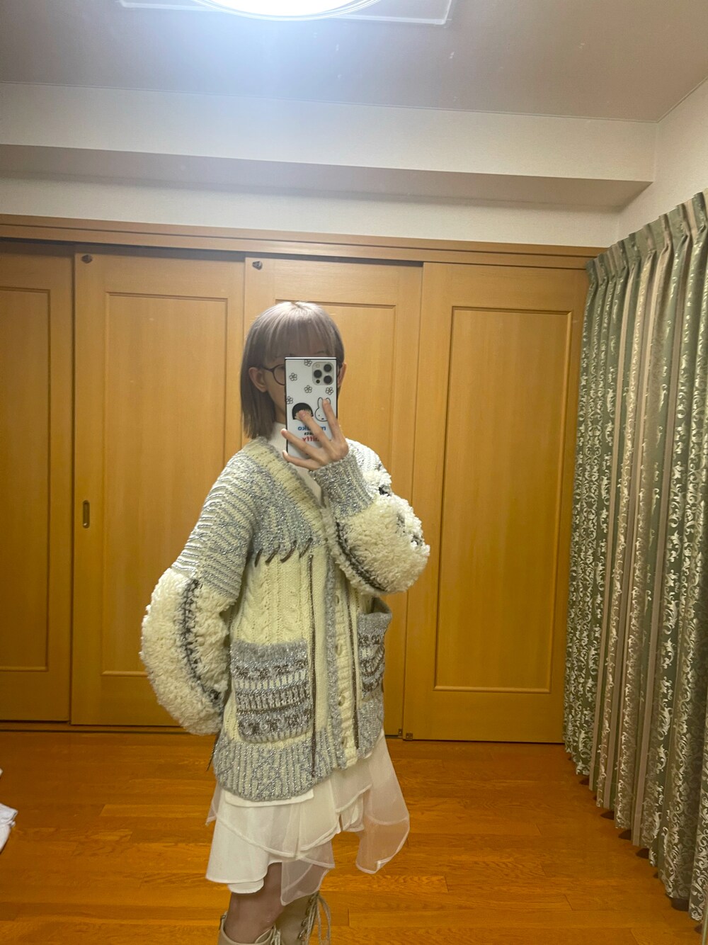 rurumu: ルルムウ Boa sleeve knit cardigan rurumu: 縷縷夢兎 ルルムウ 21AW boa sleeve knit cardigan ボア