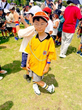 「UMBRO（アンブロ）のアイテム」を使った、KAI ⠒̫⃝CHIさん（キッズ・125cm）の夏コーディネート