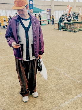 「アイテム（帽子）」を使った、KAI ⠒̫⃝CHIさん（キッズ・120cm）の秋コーディネート