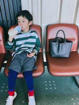 「アイテム（レギンス/スパッツ）」を使った、KAI ⠒̫⃝CHIさん（キッズ・120cm）の冬コーディネート