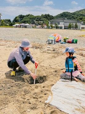 「アイテム（帽子）」を使った、KAI ⠒̫⃝CHIさん（キッズ・120cm）の夏コーディネート