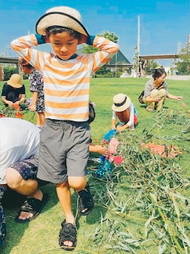 「アイテム（シューズ）」を使った、KAI ⠒̫⃝CHIさん（キッズ・120cm）の夏コーディネート