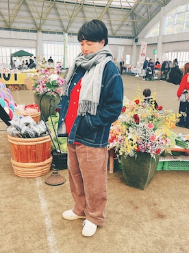 「アイテム（パンツ）」を使った、KAI ⠒̫⃝CHIさん（キッズ・120cm）の秋コーディネート