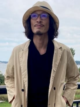 「ハット」｜「アイテム（トレンチコート）」を使った、だんちょーさん（メンズ・175cm）の秋コーディネート