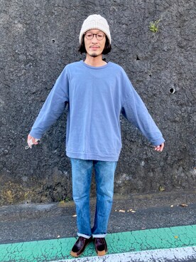 「remer（リメール）のアイテム（スウェット）」を使った、だんちょーさん（メンズ・175cm）の秋コーディネート