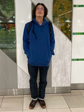 「45R（フォーティファイブアール）のアイテム（パンツ）」を使った、だんちょーさん（メンズ・175cm）の冬コーディネート